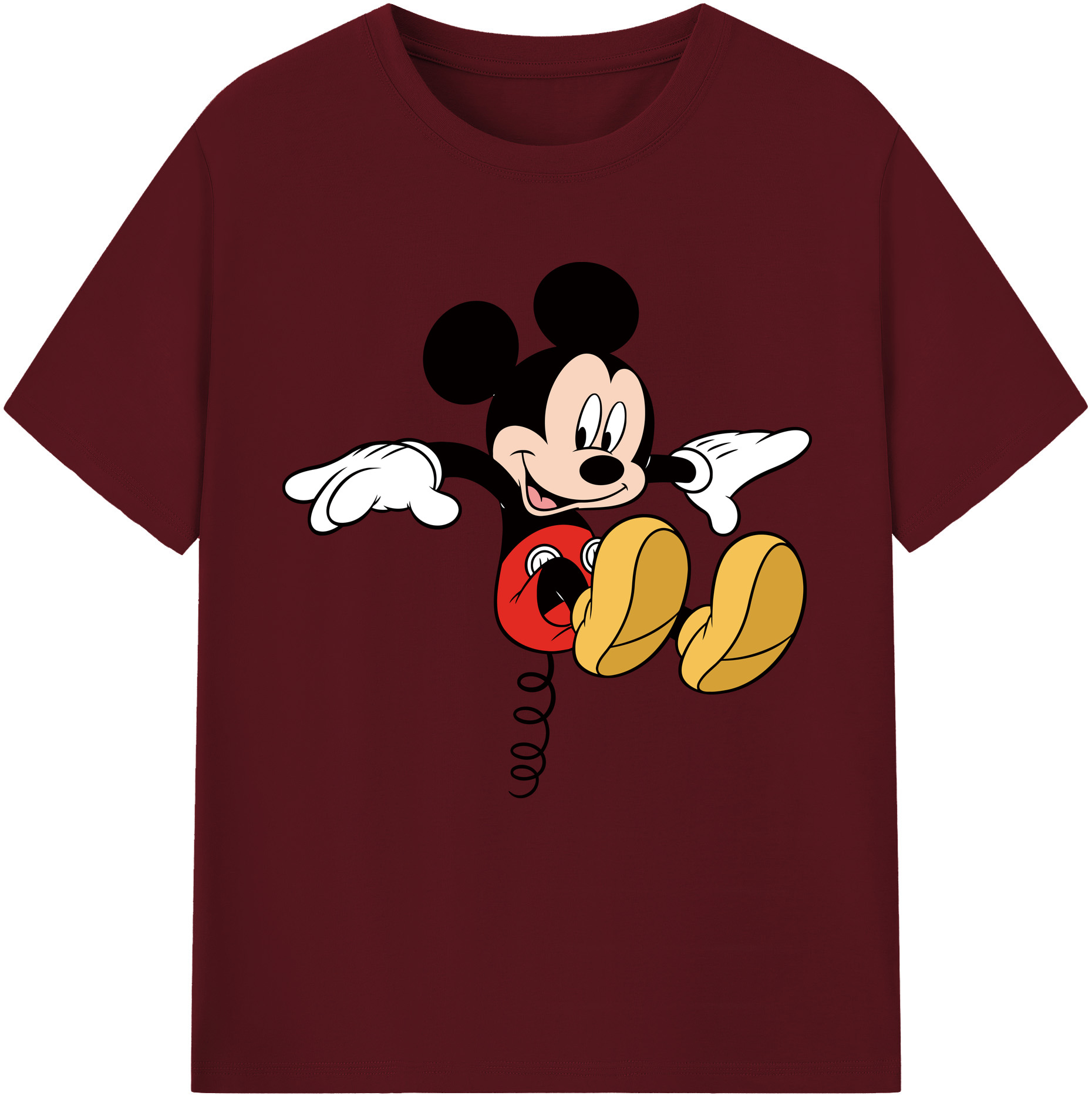 （画像用） ミッキーマウス Mickey Mouse 綿100％半袖Tシャツ（フロントプリント）